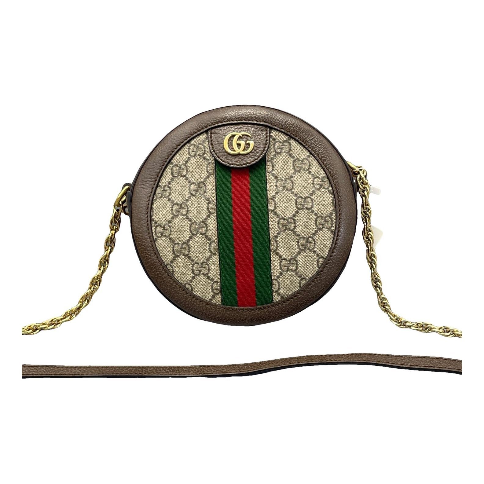 Ophidia Round leather handbag