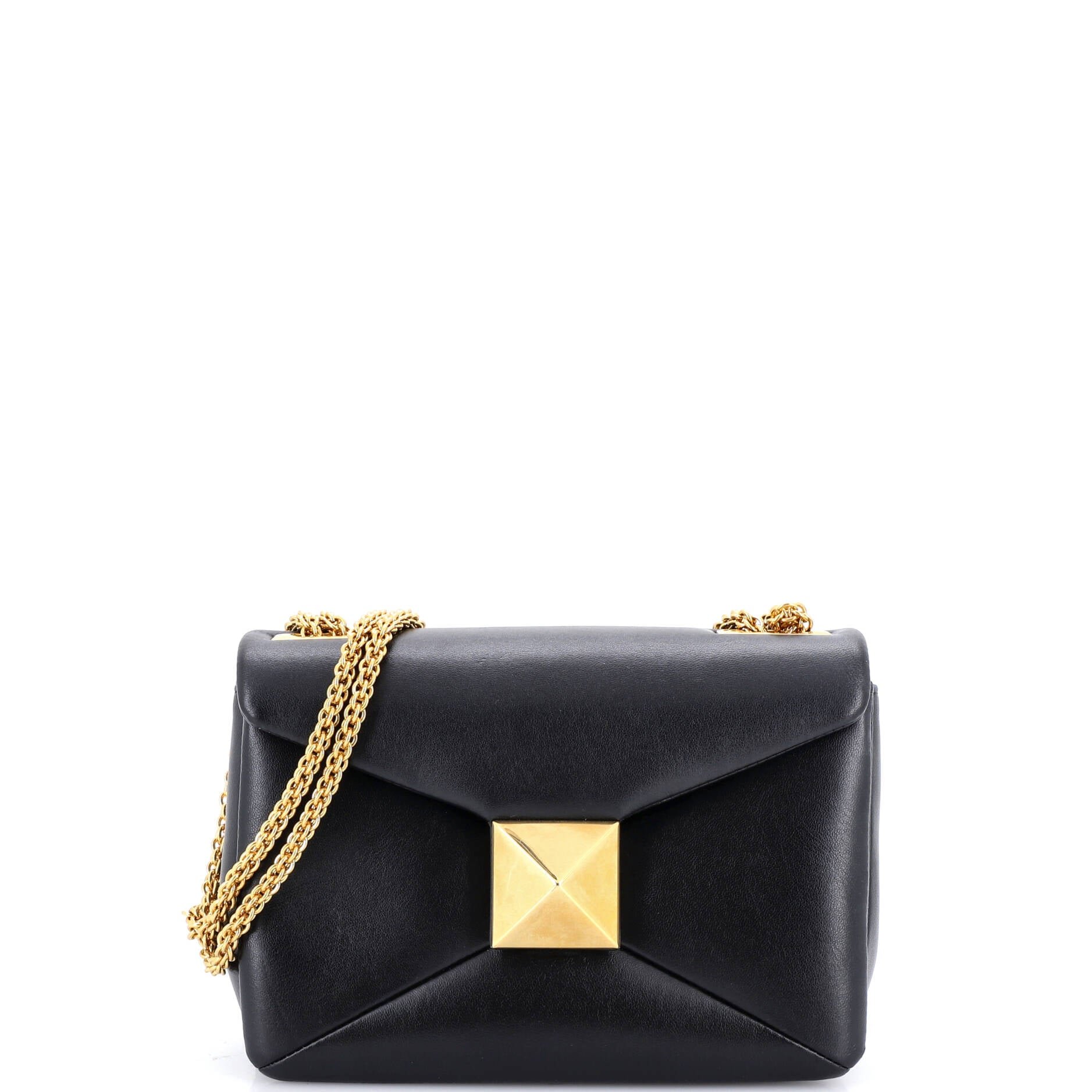 One Stud Chain Flap Bag Leather Small