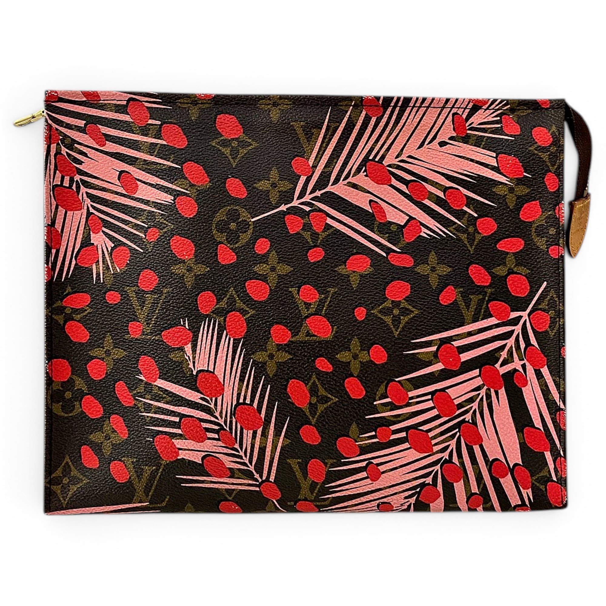 Leather clutch bag