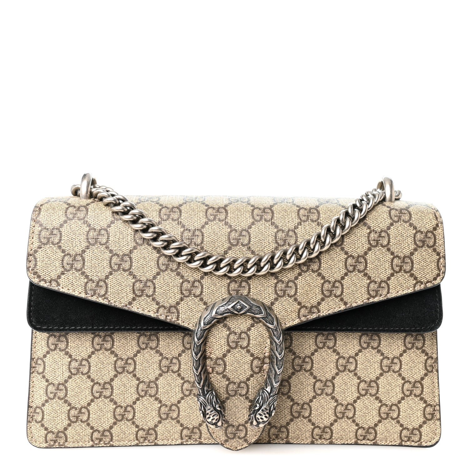 Gucci GG Supreme Monogram Small Dionysus Shoulder Bag Black