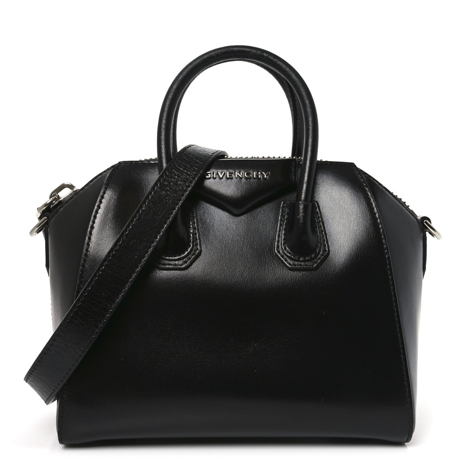 Givenchy Shiny Lord Calfskin Mini Antigona Black