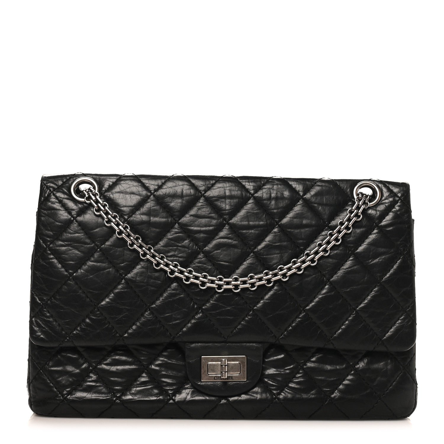 Chanel Aged Calfskin Quilted 2.55 Reissue 226 Flap Black