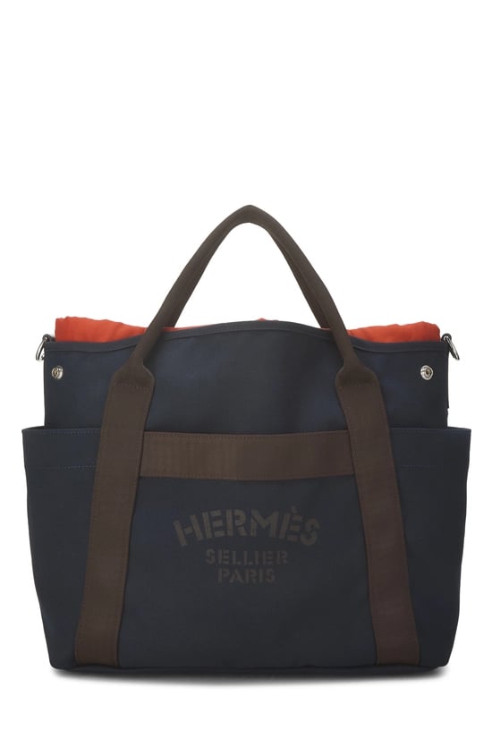 Navy Canvas Sac de Pansage Grooming Bag