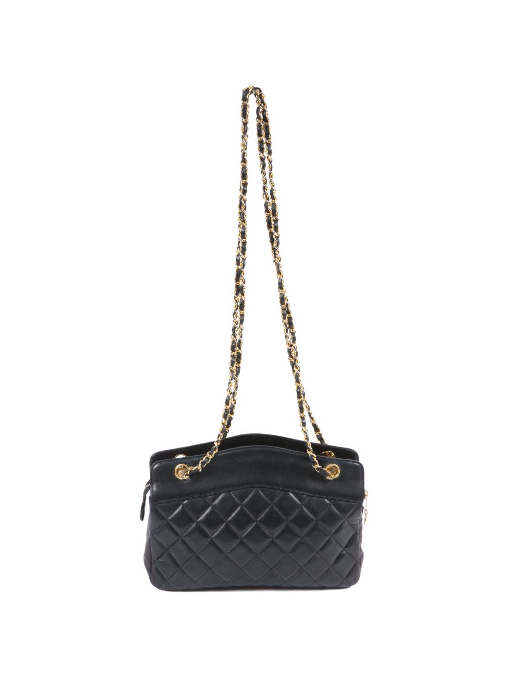 1980s quilted leather shoulder bag