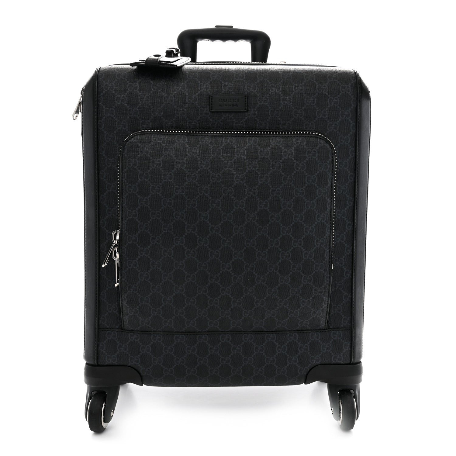 GG Supreme Monogram Gran Turismo Suitcase Black Grey