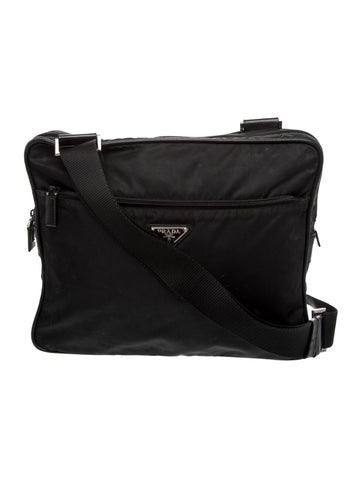 Prada Enameled Metal Triangle Shoulder Bag