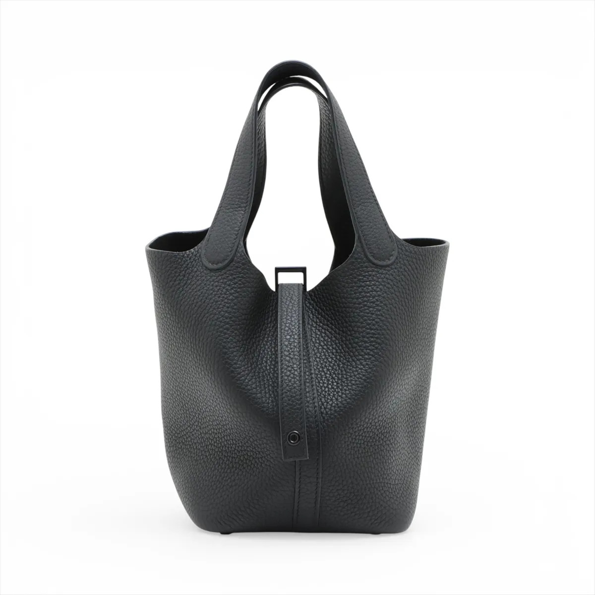 Hermès Picotin Lock 18 PM monochrome Taurillon Clemence Black Black Metal Fittin