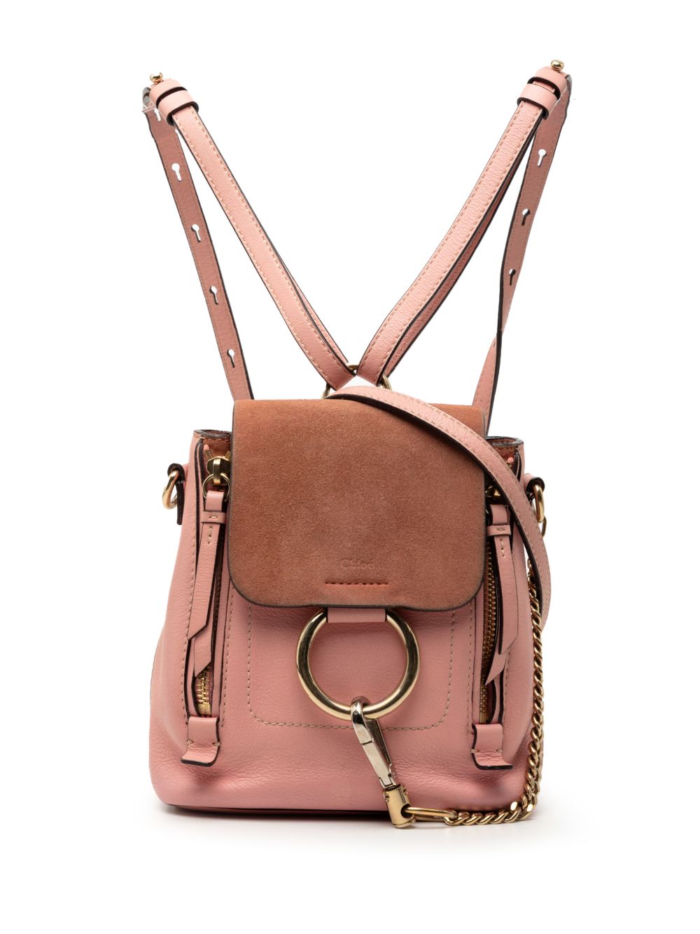 Chloe 2010-2025 Mini Calfskin and Suede Faye backpack