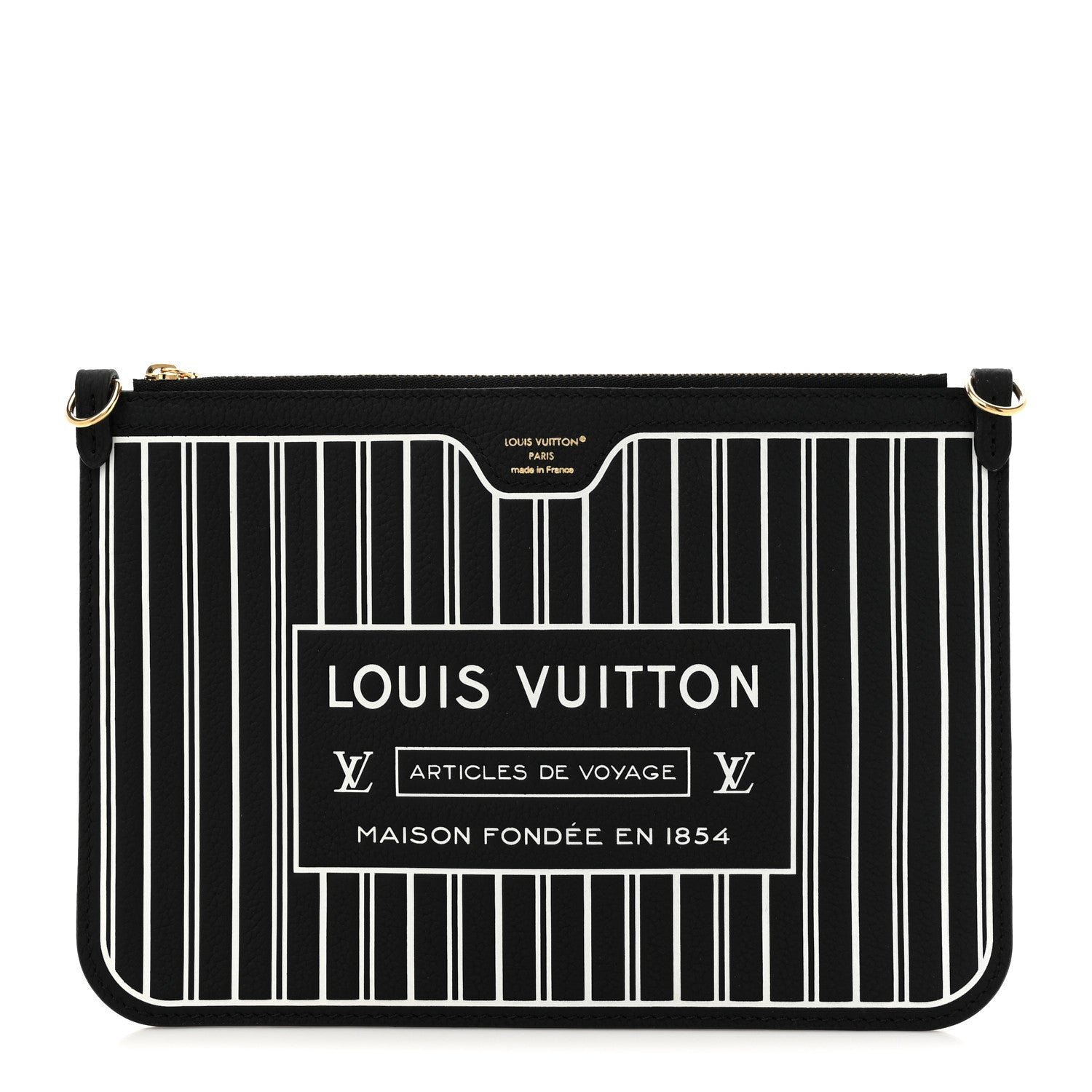 Louis Vuitton Calfskin Neverfull Inside Out MM Pochette Black