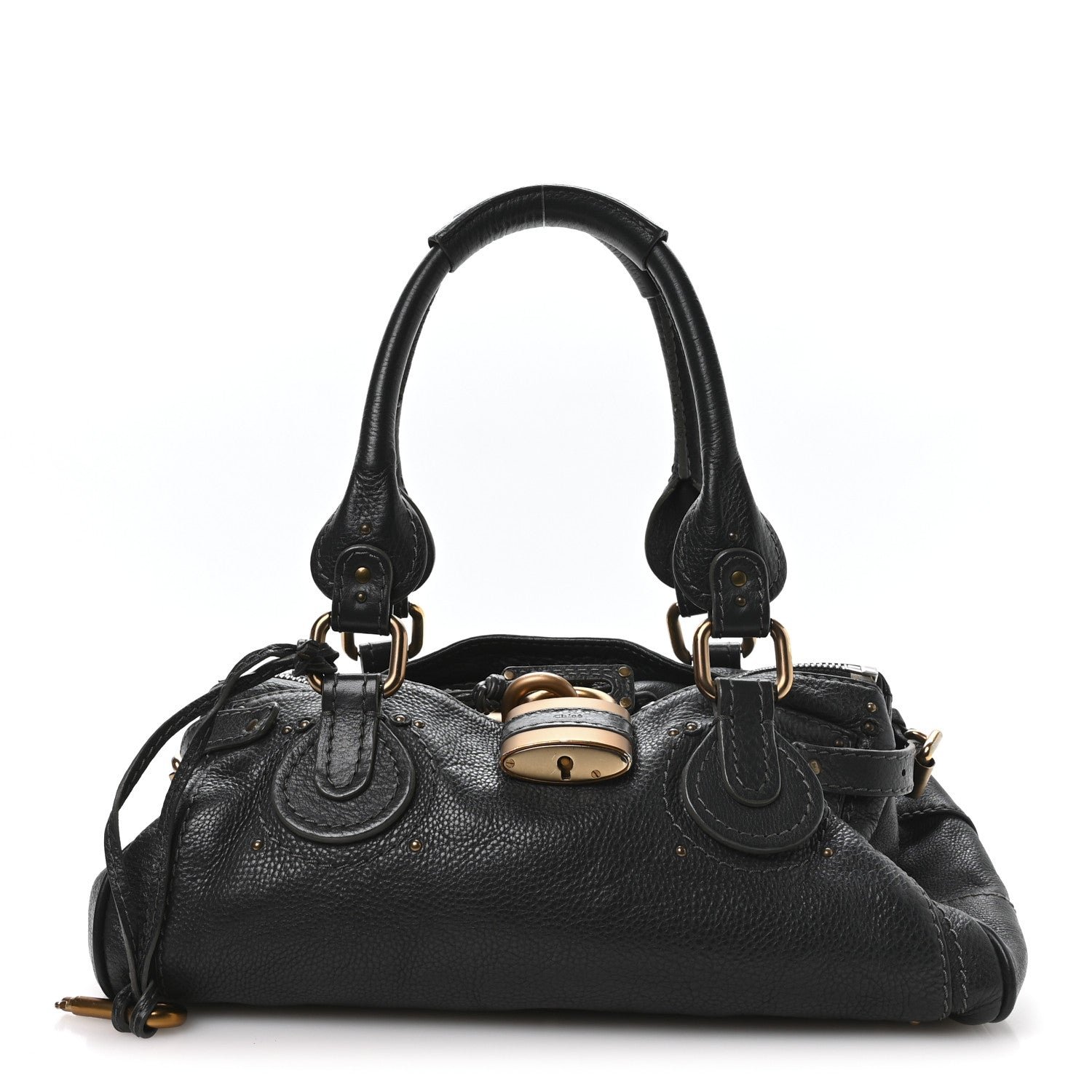Chloe Calfskin Medium Paddington Satchel Bleu Nuit