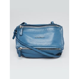 Givenchy Givenchy Blue Sugar Goatskin Leather Mini Pandora Bag