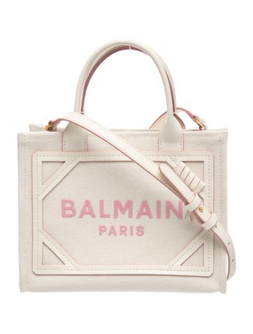 Balmain Canvas Top Handle Bag