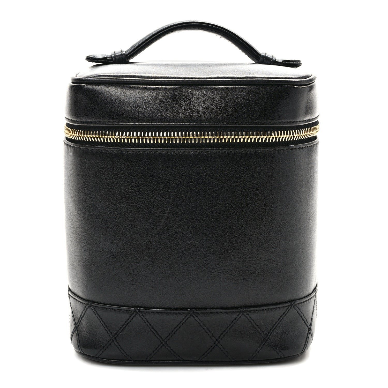 Chanel Lambskin Vanity Cosmetic Case Black