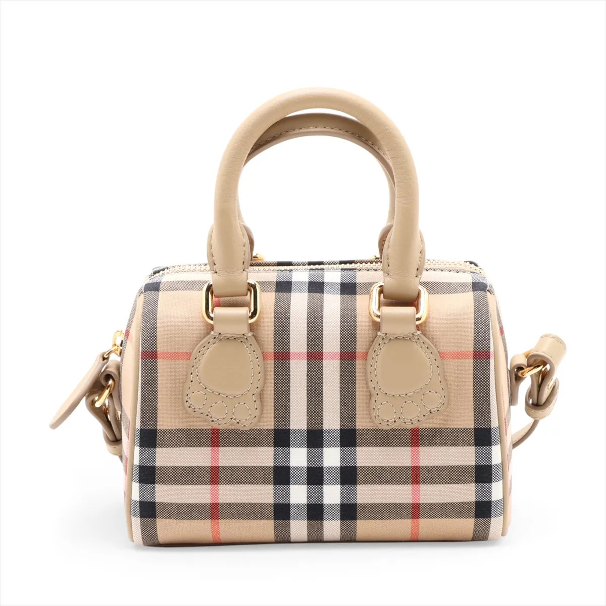 Burberry Nova Check Canvas & Leather 2 Way Handbag Beige