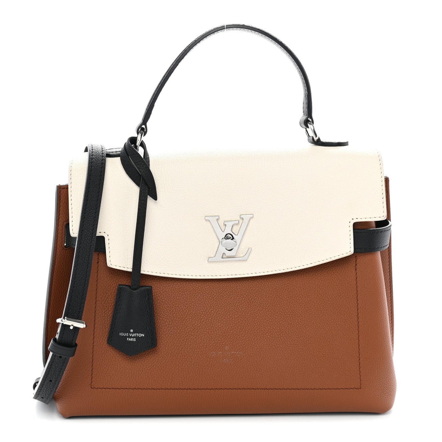 Louis Vuitton Soft Calfskin Lockme Ever Caramel Creme Black