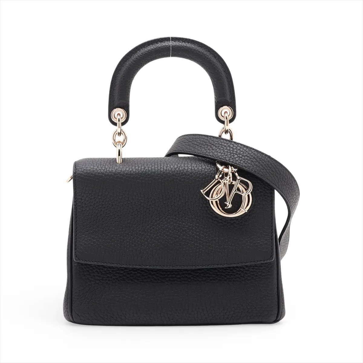 Christian Dior Be Dior Leather 2 Way Handbag Black