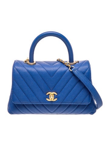 Mini Chevron Coco Handle Bag