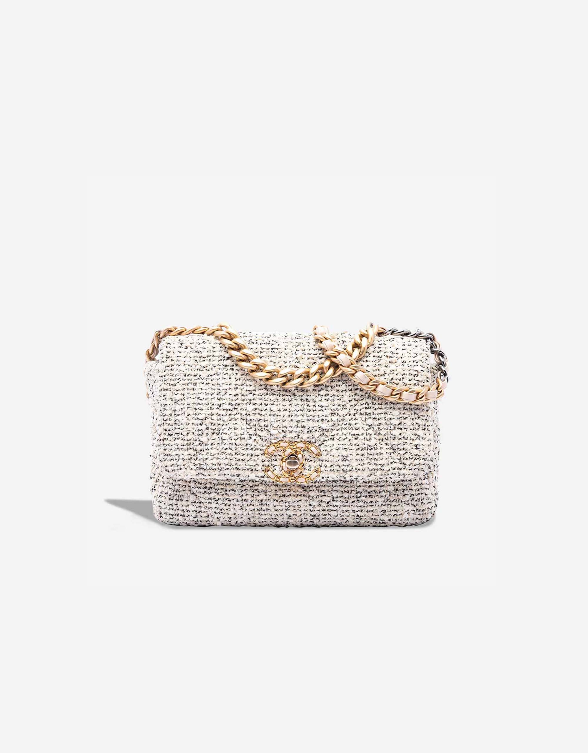 
		19 Flap Bag Tweed White    
