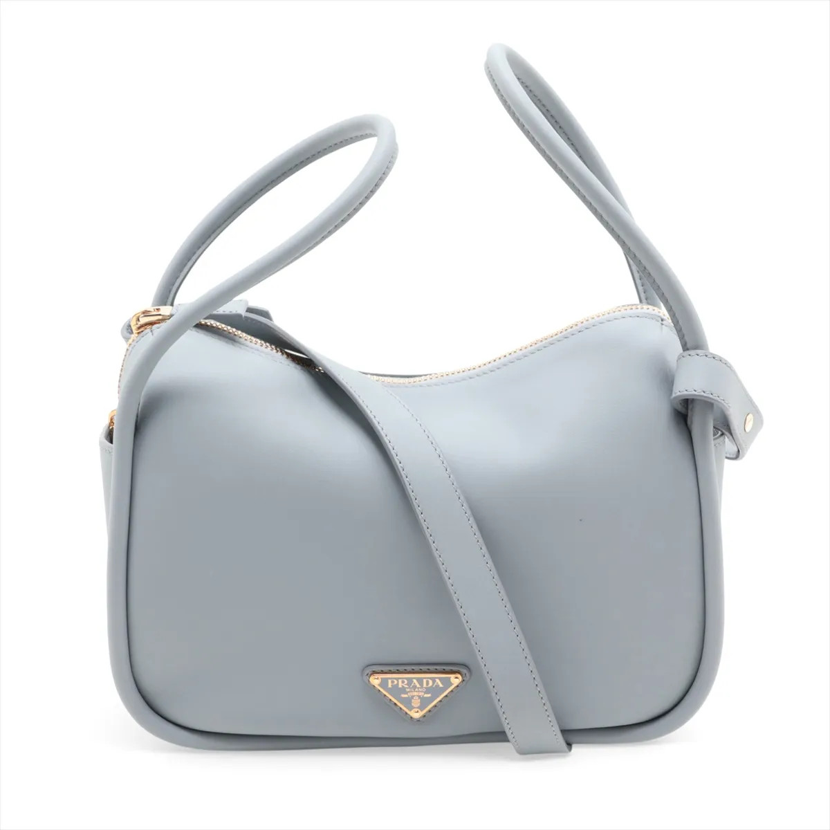 Prada darlings 1BA451 Leather 2 Way Handbag Blue