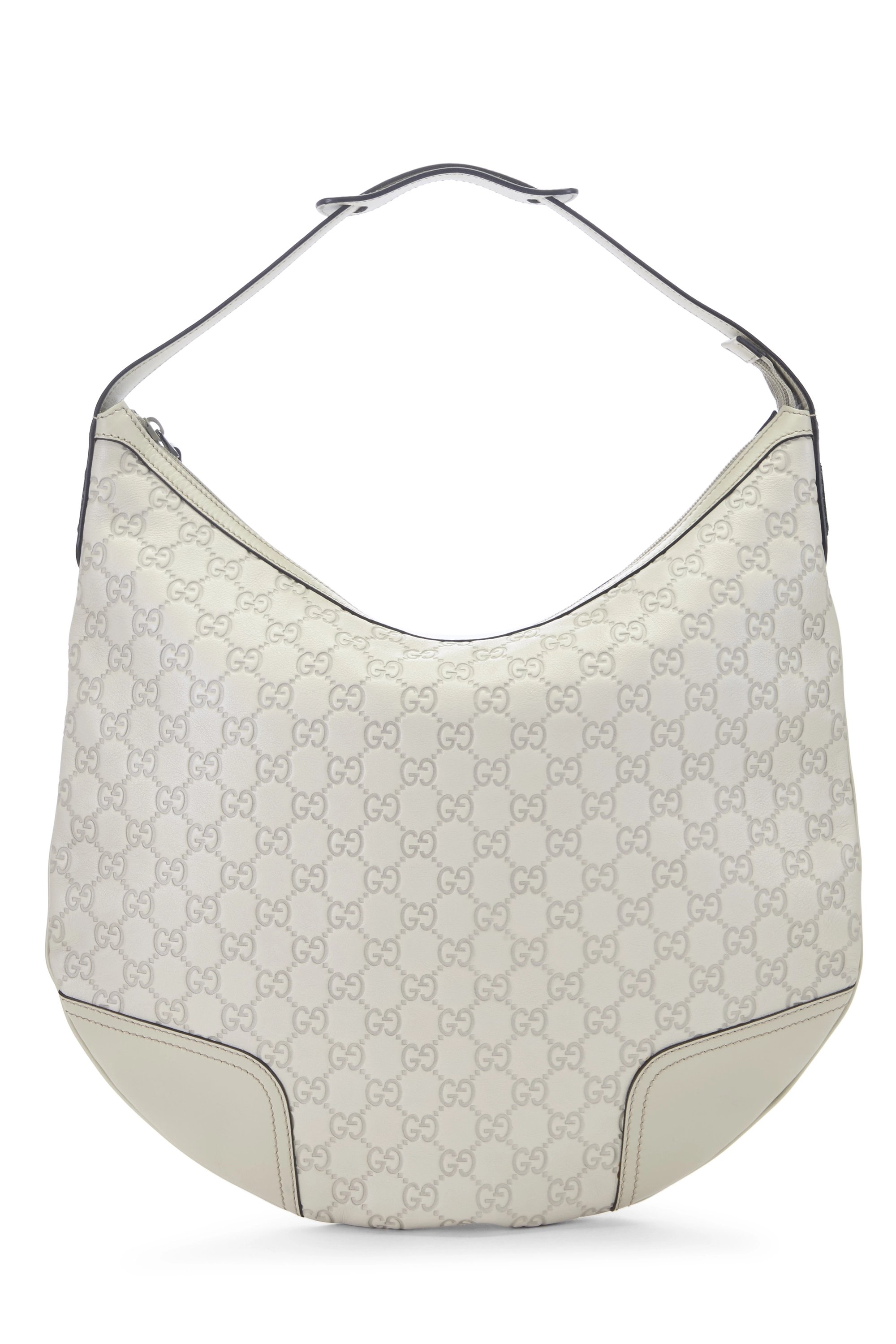 White Guccissima Princy Hobo Large