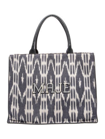 Maje Canvas Top Handle Bag