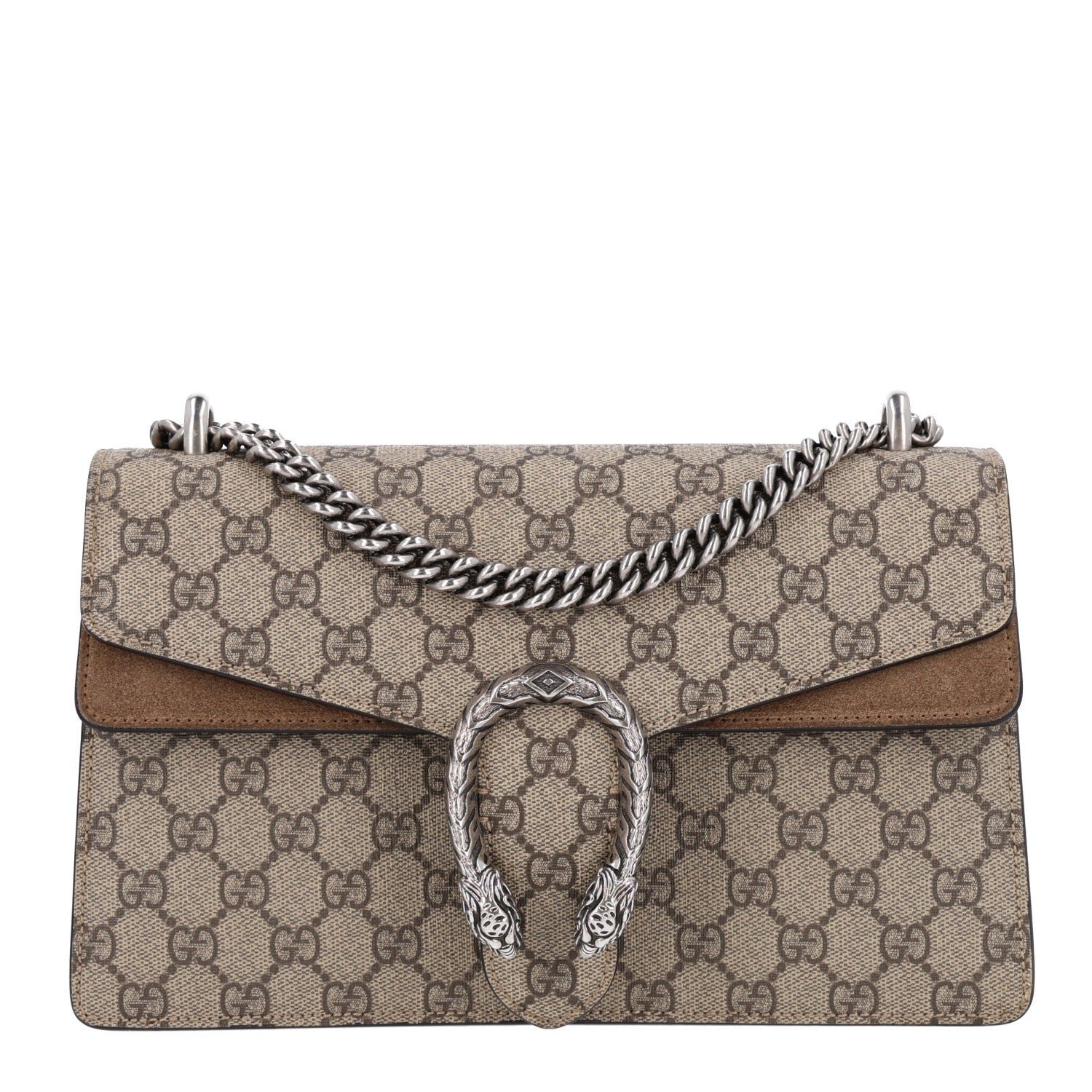 Gucci GG Supreme Monogram Small Dionysus Shoulder Bag Taupe