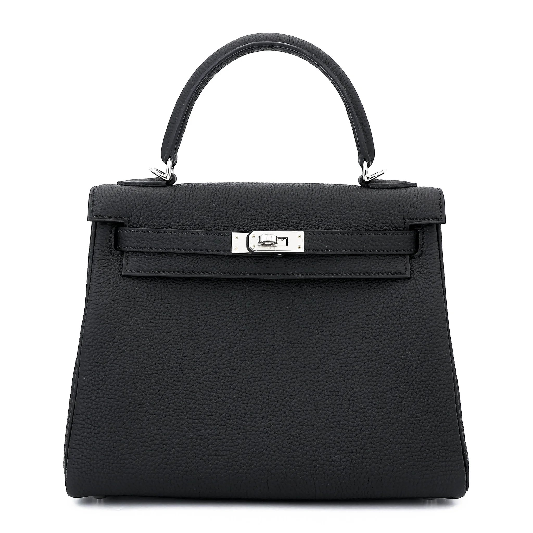 Brand New ( Rank N ) HERMÈS Kelly 25 Noir (89) Togo Palladium hardware G (2026)