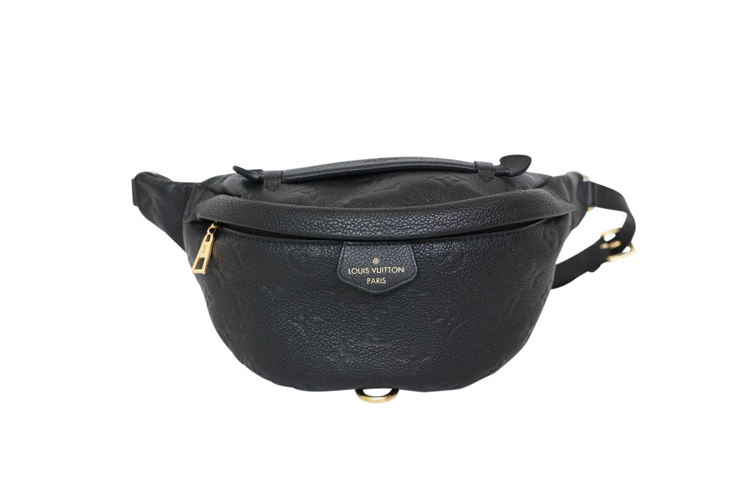 Louis Vuitton Louis Vuitton Bumbag, Black Monogram Empreinte Embossed  Cowhide Leather with Gold Hardware, Preowned in Box WA001