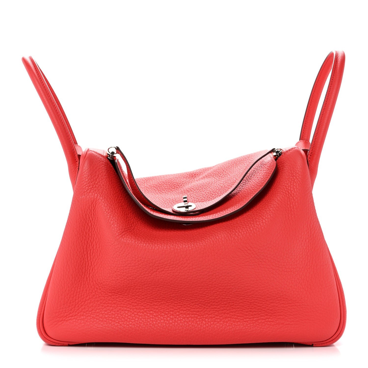 Hermes Hermes Taurillon Clemence Lindy 34 Rouge Pivoine