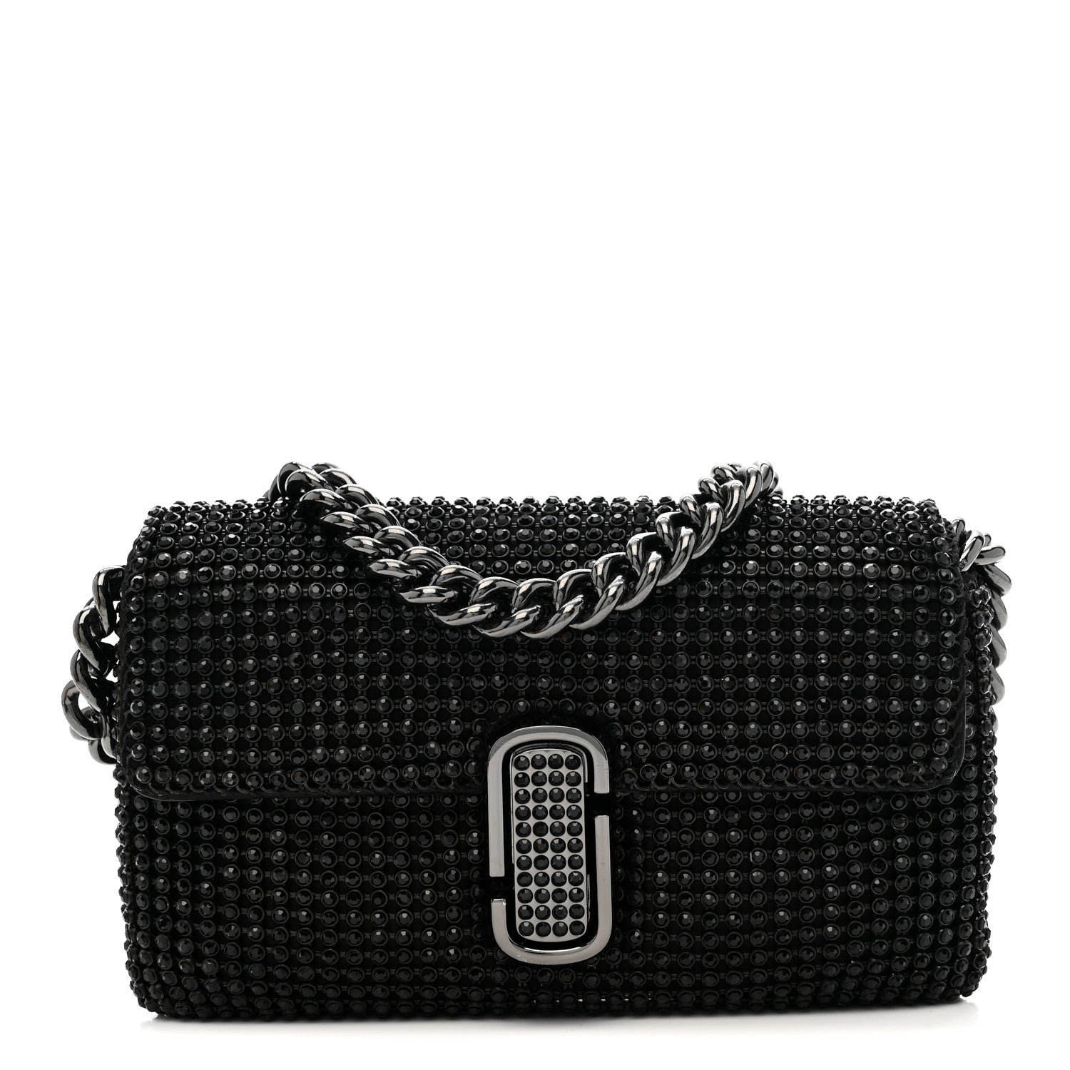 Marc Jacobs Marc Jacobs The Rhinestone J Marc Mini Shoulder Bag Black