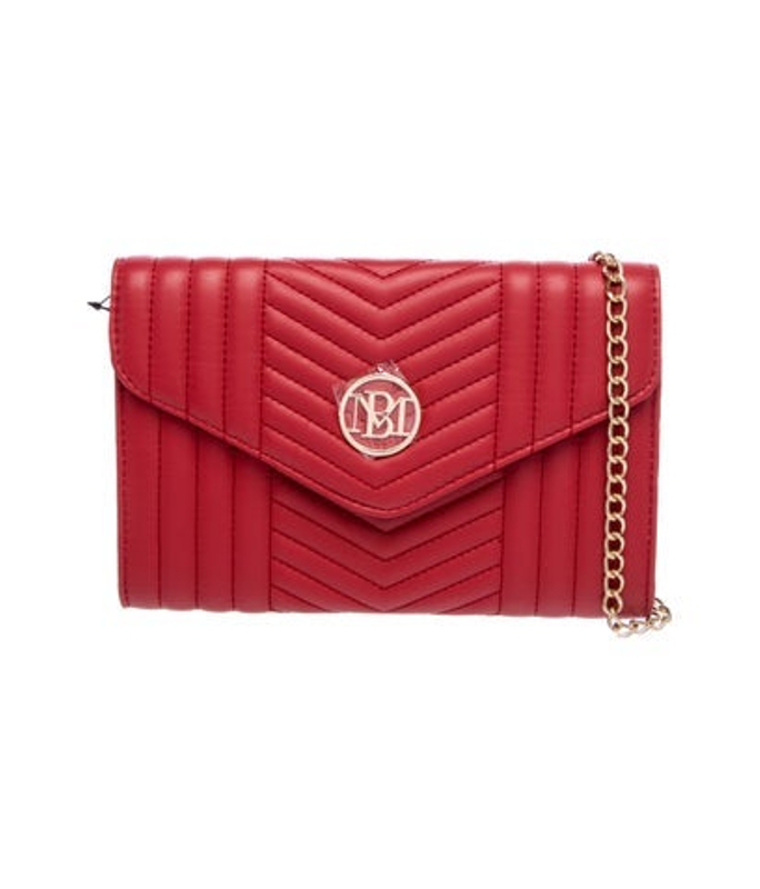 Badgley Mischka Mischka Leather Clutch W Tags