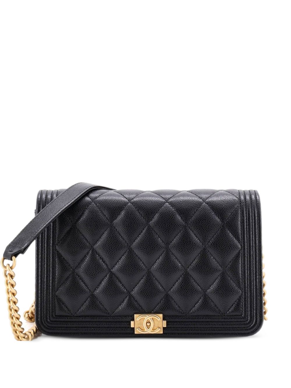 Boy Wallet on Chain Quilted Caviar crossbody bag