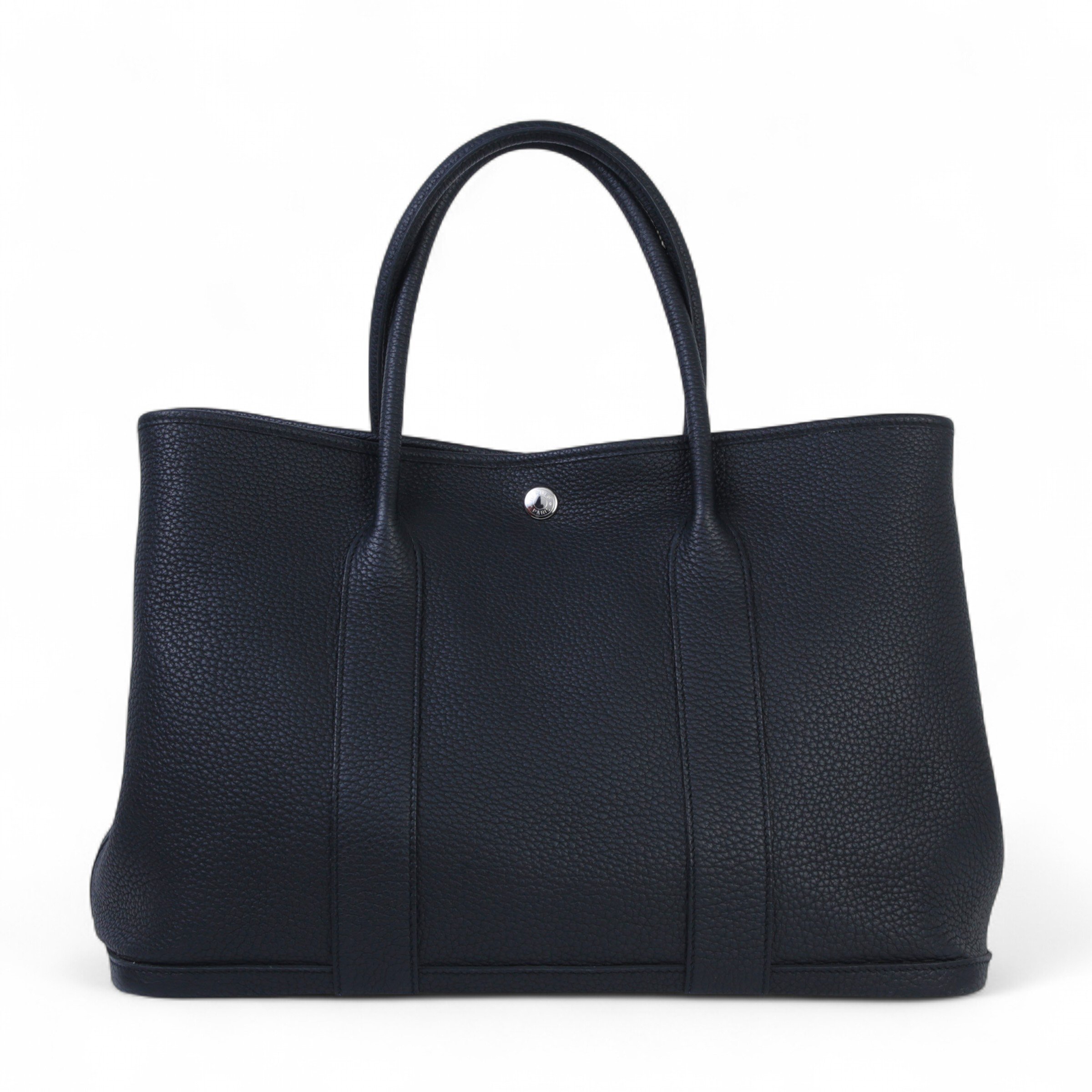 Hermes Very Good ( Rank A) HERMÈS Garden Party PM Noir (89) Negonda Palladium hardware Z (2021)