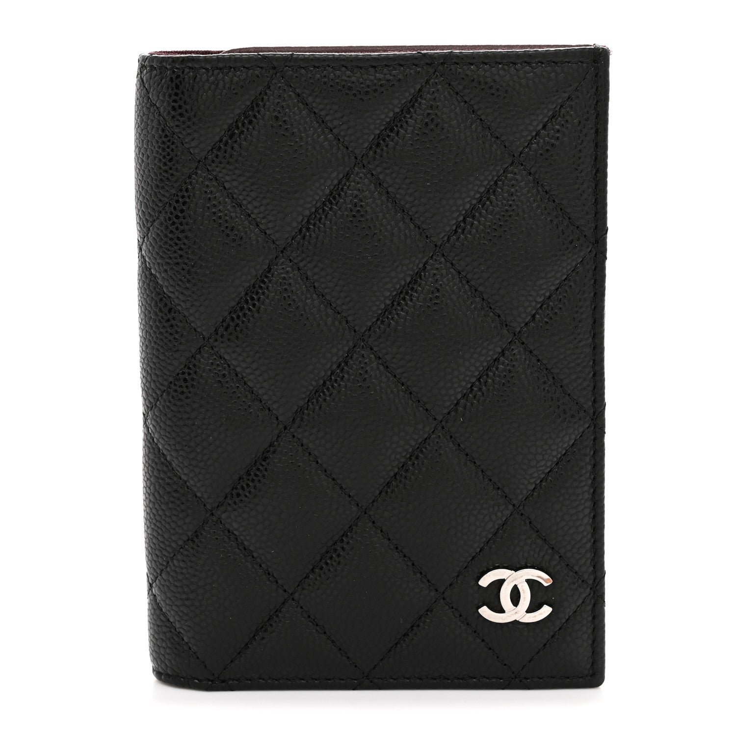 Chanel Caviar Quilted Passport Holder Black