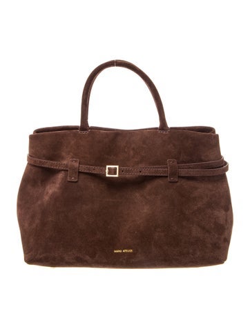 Suede Top Handle Bag