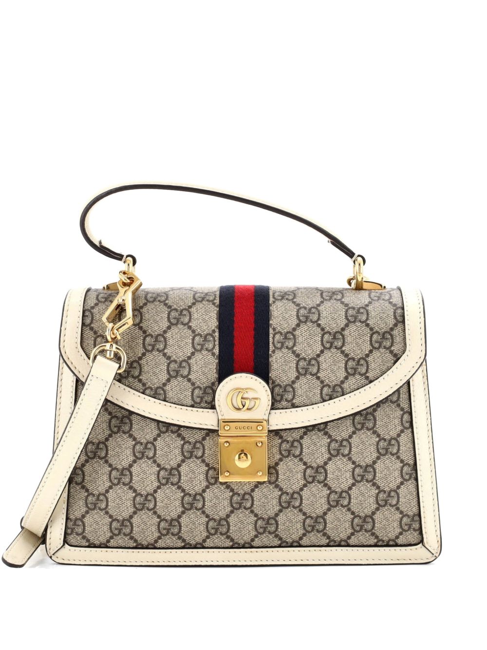 Ophidia Flap Top Handle Bag GG Coated Canvas Small satchel