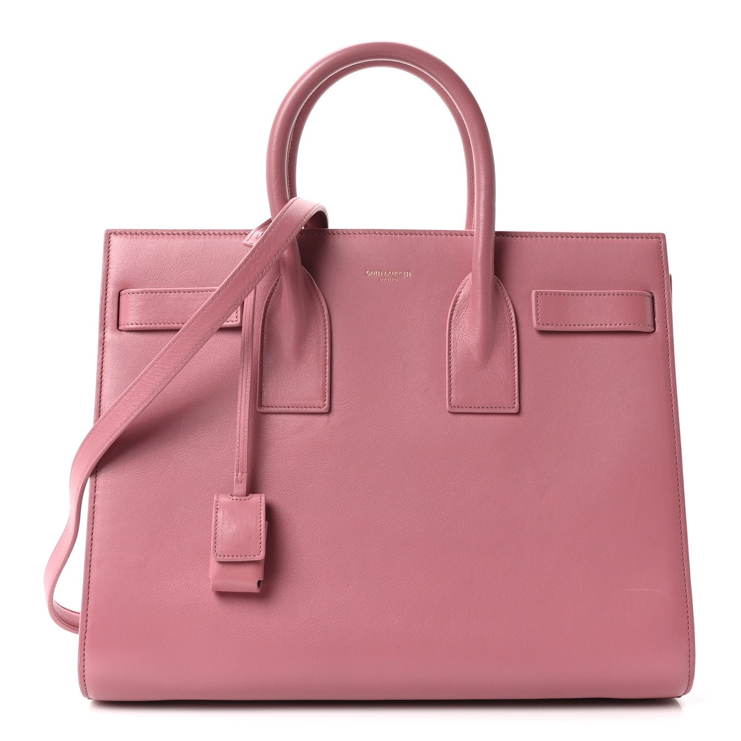 Saint Laurent Calfskin Small Sac De Jour Dark Rose