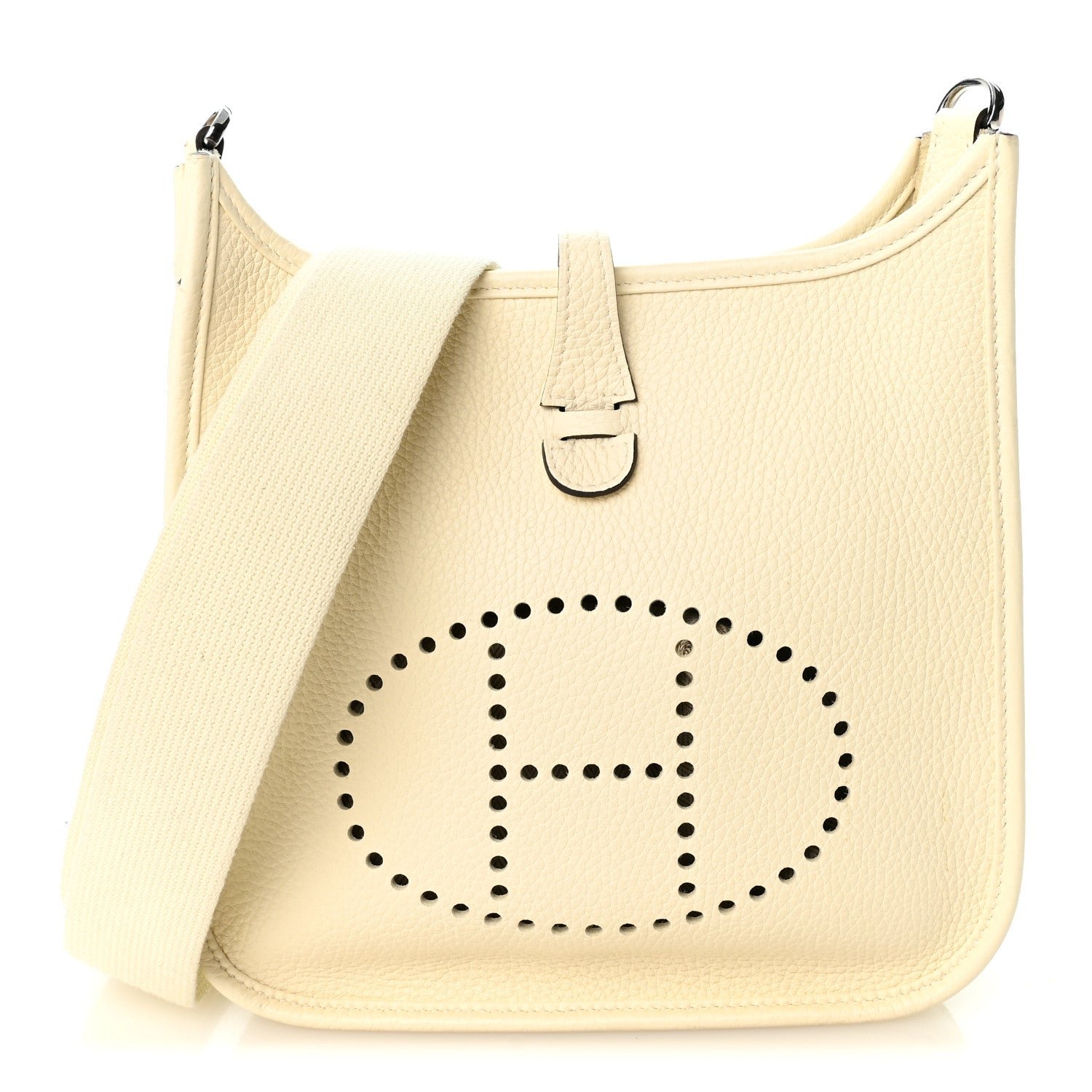 Hermes Taurillon Clemence Evelyne 23 Poche III Cream
