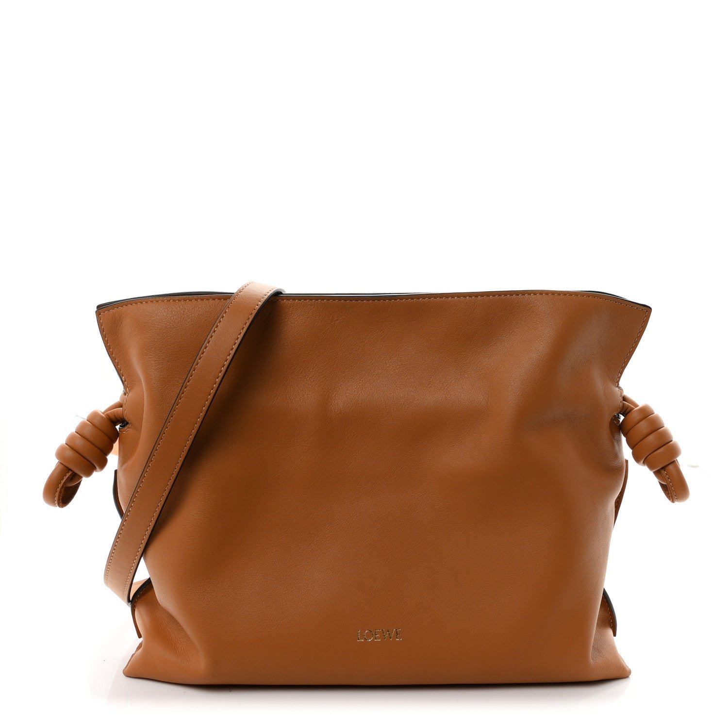 Loewe Nappa Calfskin Medium Flamenco Knot Clutch Warm Desert