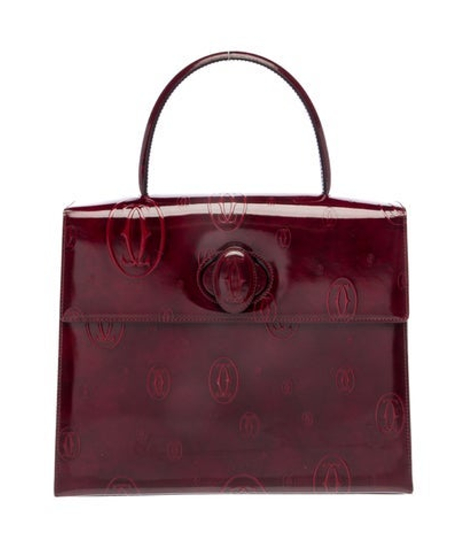 Cartier Patent Leather Top Handle Bag