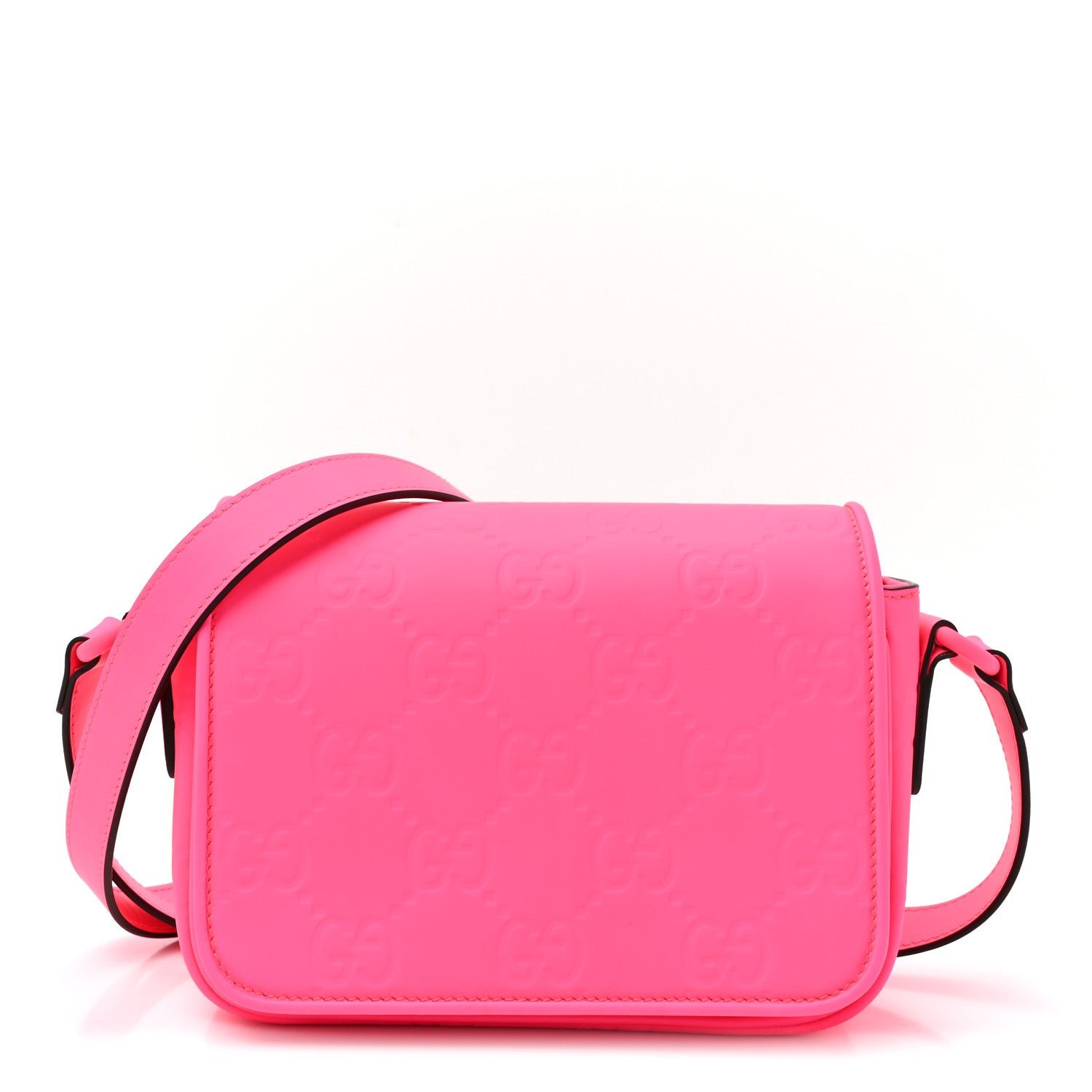 Gucci Calfskin GG Rubber effect Super Mini Bag  Pink
