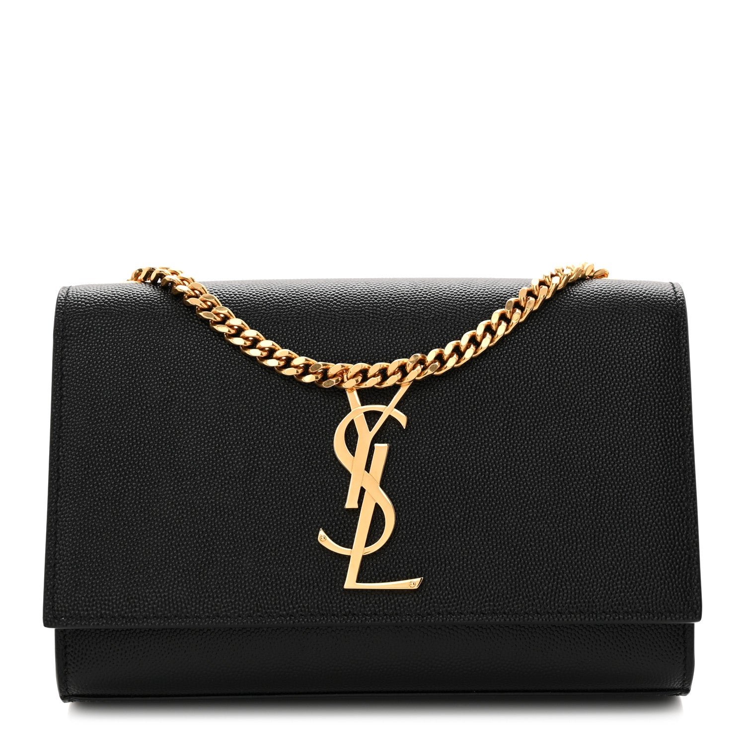 Saint Laurent Grain De Poudre Small Monogram Kate Satchel Black