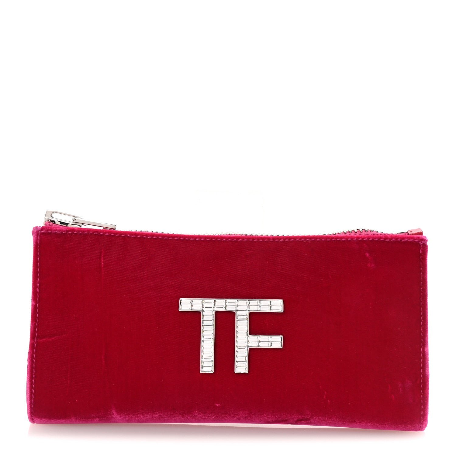 Tom Ford Velvet Crystal TF Clutch Pink