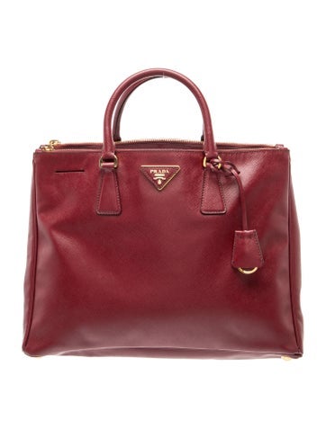 Saffiano Lux Leather Galleria Double Zip Large