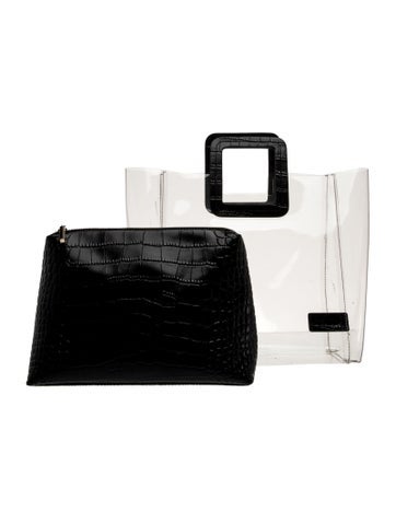 Staud Embossed Leather Top Handle Bag
