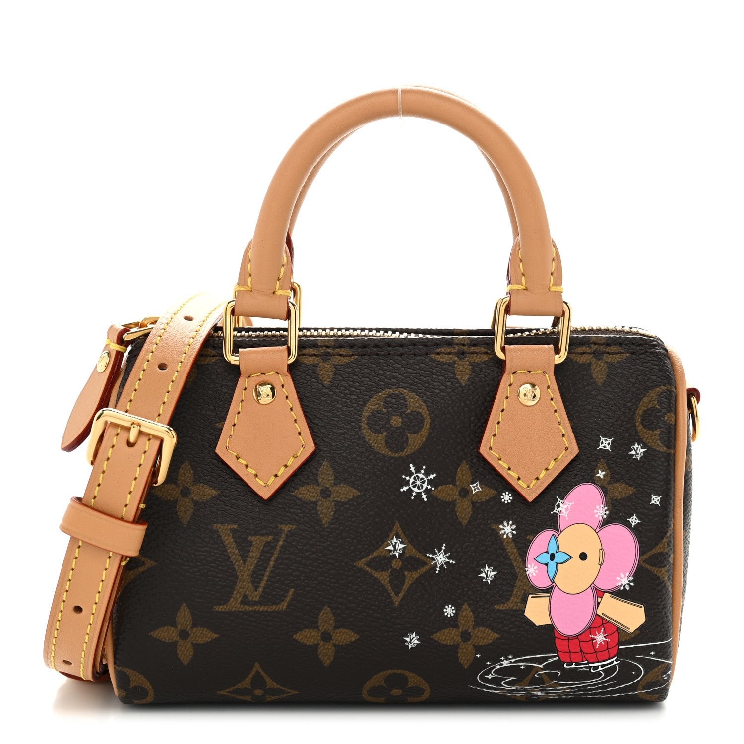 Louis Vuitton Louis Vuitton Monogram Vivienne Ice Skating Nano Speedy Bandouliere Pink