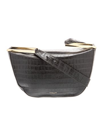Embossed Leather Shoulder Bag