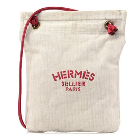 Hermes Canvas Swift Aline Grooming Bag Red