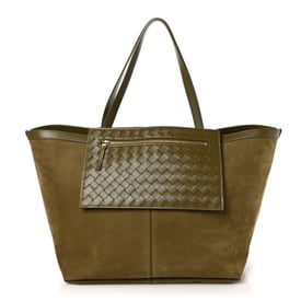 Bottega Veneta Nappa Intrecciato Large Flip Flap Tote Mud