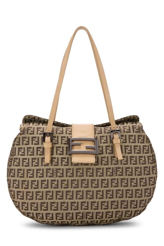 Beige Zucchino Canvas Shoulder Bag